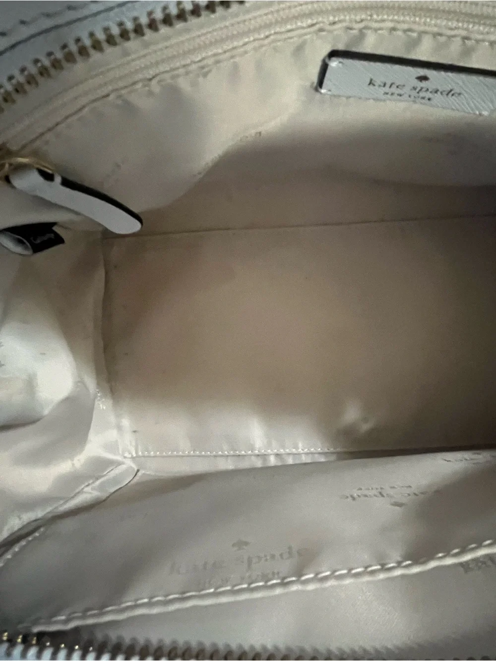 EUC Kate Spade Pale Lavender Saffiano Leather Structured Tote Bag